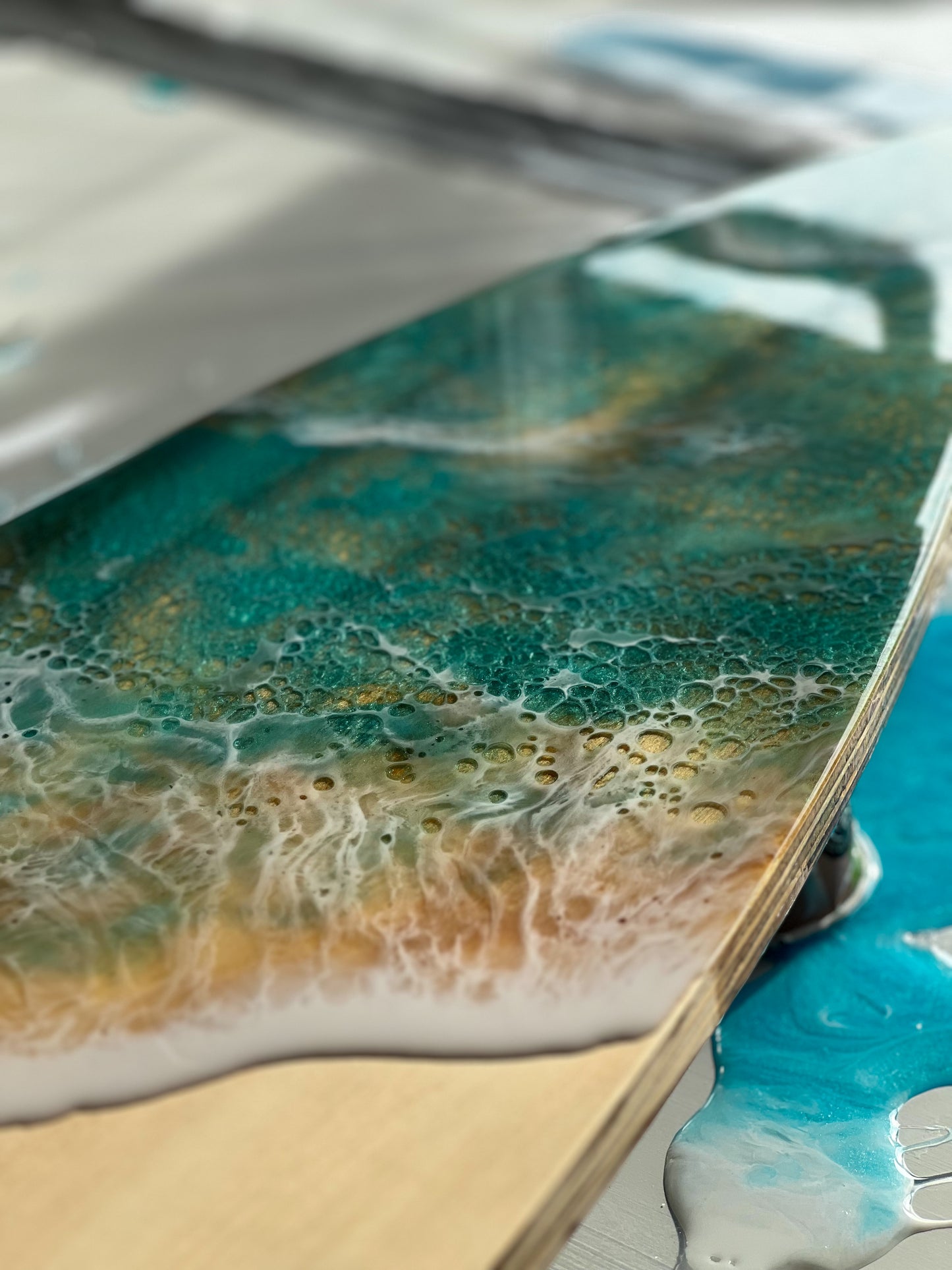 Előrendelhető-Maldives epoxi szörfdeszka falikép