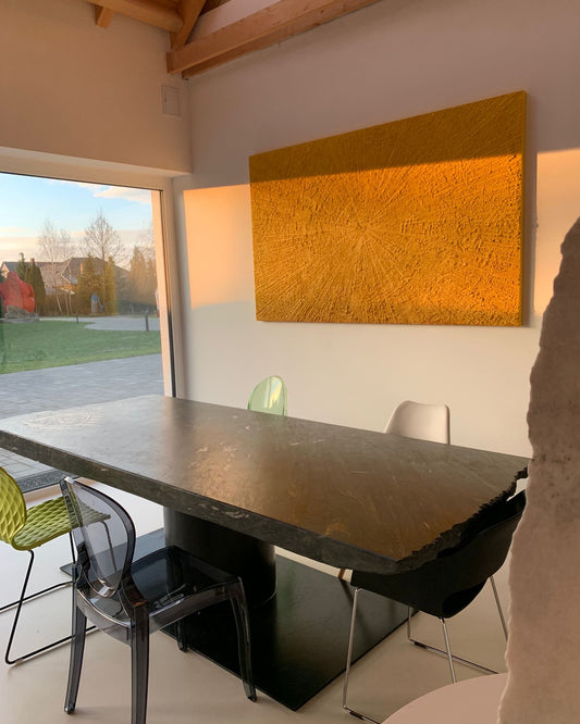 Minimál texturált sárga falikép