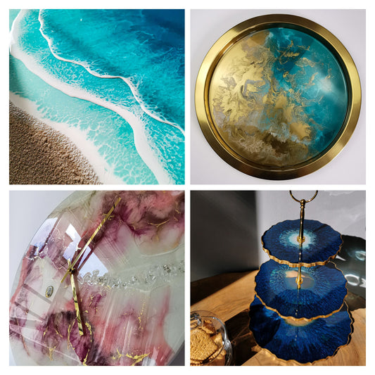 EPOXY RESIN WORKSHOP (sea, clock, picture, cake stand, tray) - 2025.09.27. 11.00-17.00