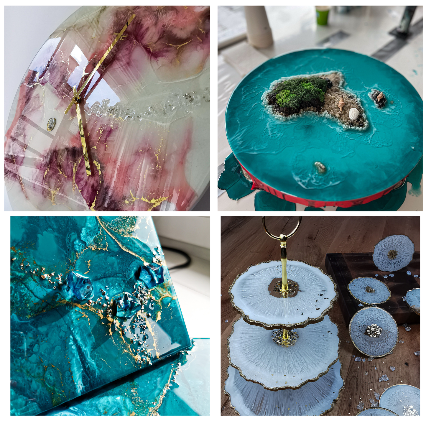 EPOXY RESIN WORKSHOP (sea, clock, picture, cake stand, tray) - 2025.09.27. 11.00-17.00