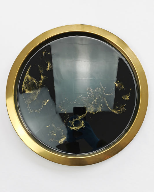 Fekete-arany epoxi tálca No.12