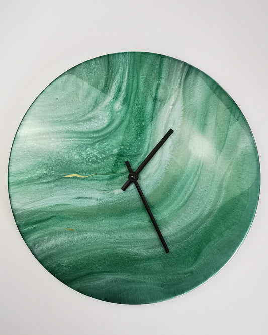 Green epoxy clock.
